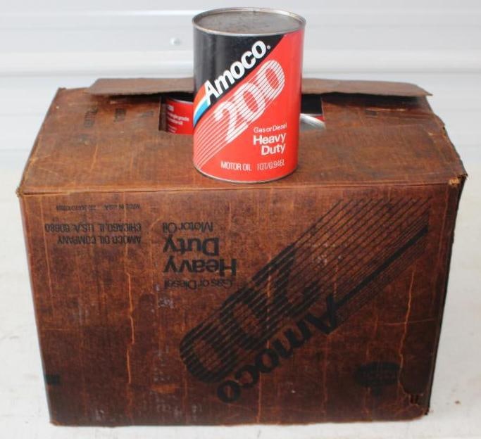 Case of 24 - 1 Quart Amoco 200 HD Composite Oil Cans (1 of 2)