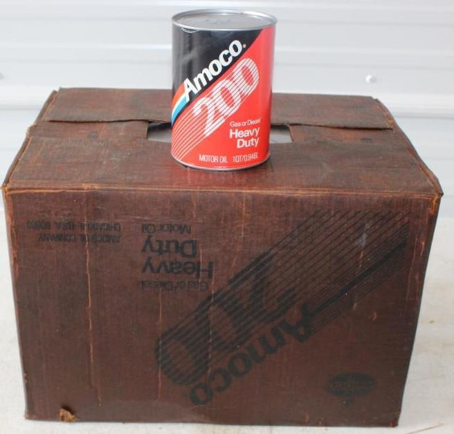 Case of 24 - 1 Quart Amoco 200 HD Composite Oil Cans (1 of 2)