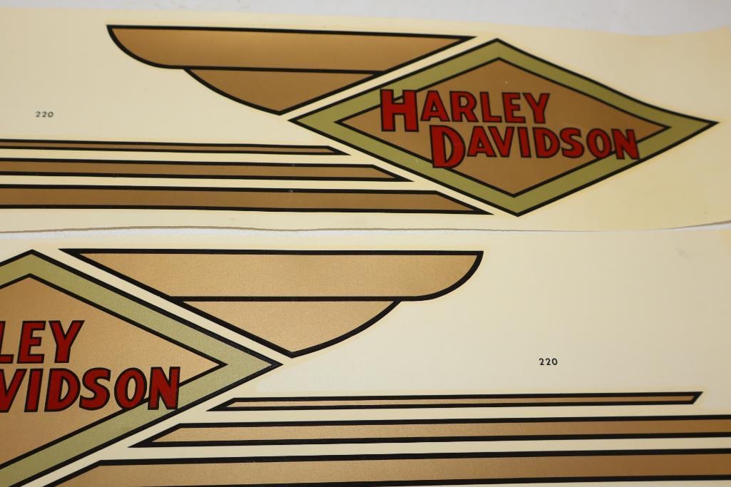 Pair Of 1934-1935 Harley-Davidson Motorcycle Gas Tank Decal Emblems - 4