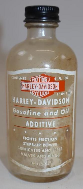 Harley-Davidson Motorcycle Gas & Additive Glass Bottle (1 of 4)