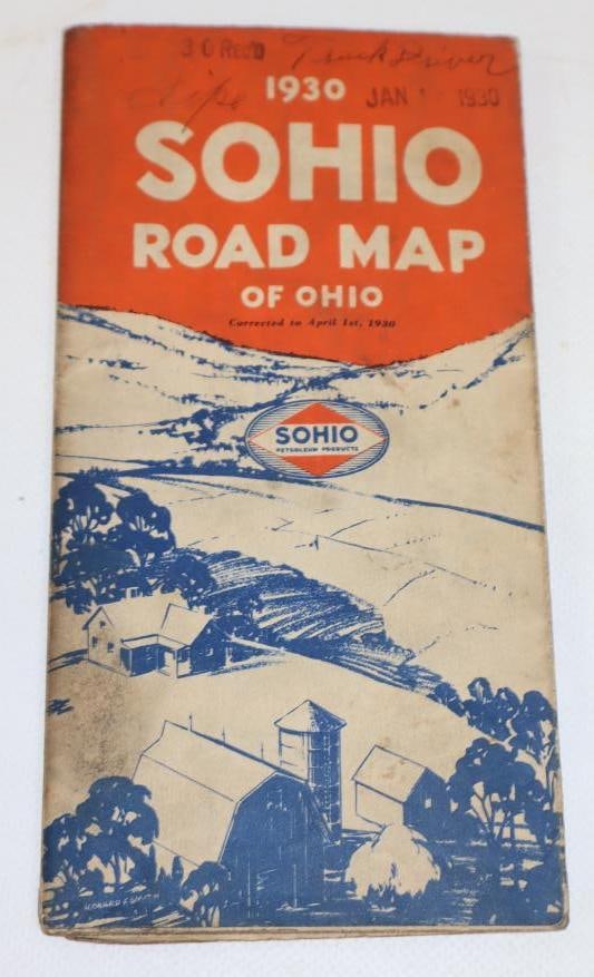 1930 Sohio Road Map of Ohio (1 of 5)