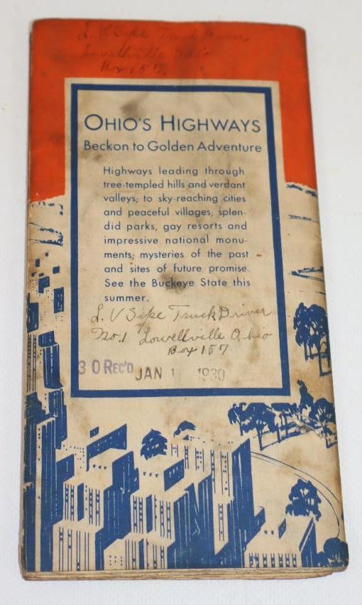 1930 Sohio Road Map of Ohio - 5