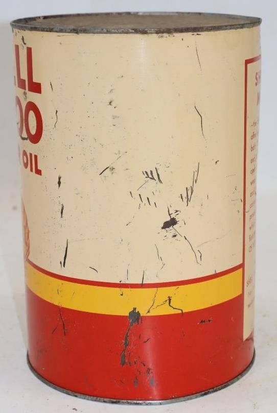 Shell X100 5 Quart Metal Oil Can - 2