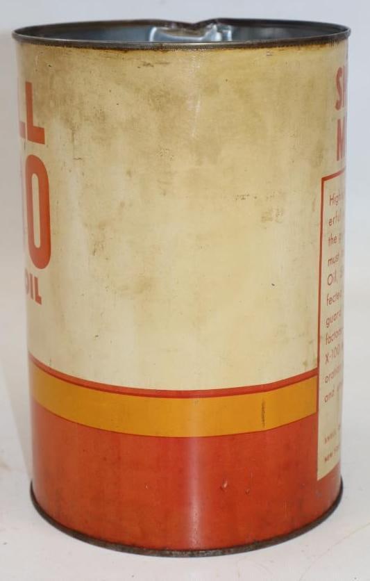 Shell X100 5 Quart Metal Oil Can - 2