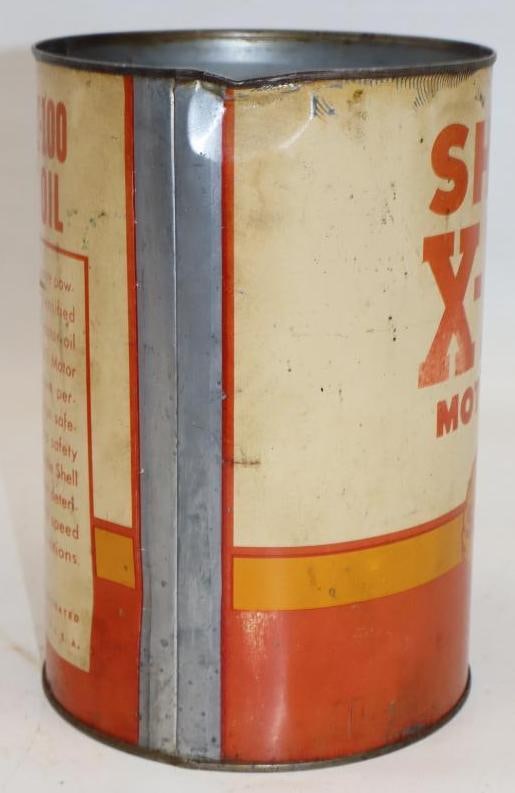 Shell X100 5 Quart Metal Oil Can - 4