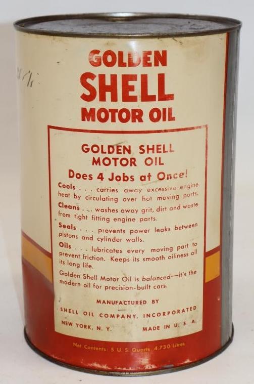 Golden Shell 5 Quart Metal Oil Can - 3