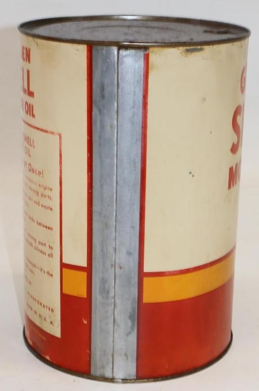 Golden Shell 5 Quart Metal Oil Can - 4