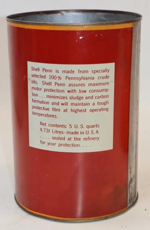 Shell Penn 5 Quart Metal Oil Can - 3