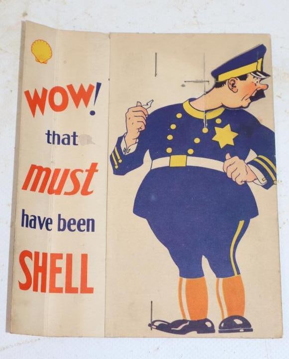 1940's Shell Oil Moving Cardboard Advertisement - 2