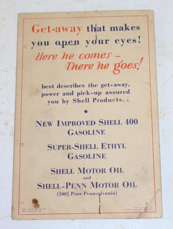 1940's Shell Oil Moving Cardboard Advertisement - 3
