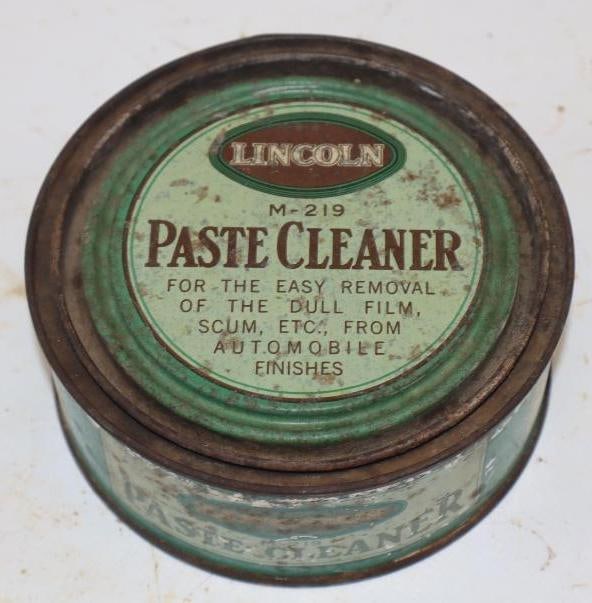Lincoln Motor Car Paste Cleaner Can - 2