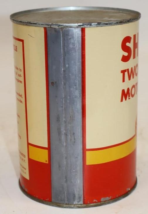 Shell 1 Cycle 1 Quart Metal Oil Can - 4