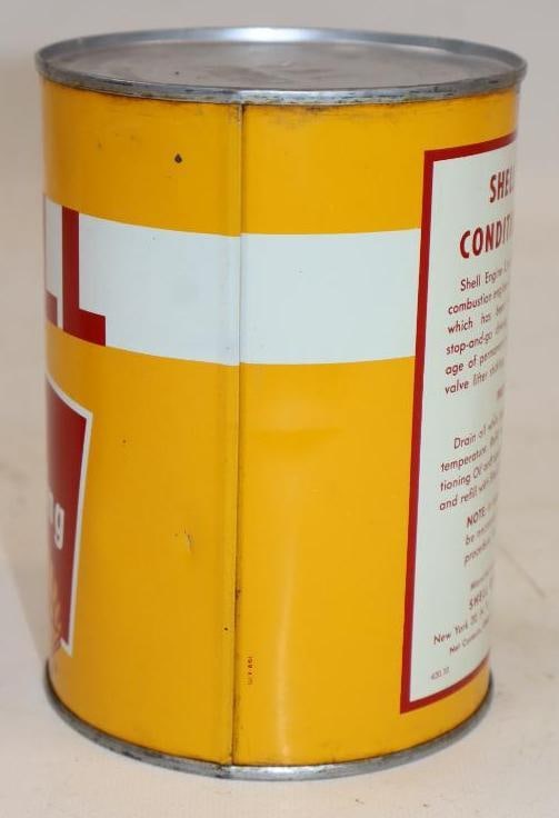 Shell Engine Conditioning Oil 1 Quart Metal Oil Can - 2