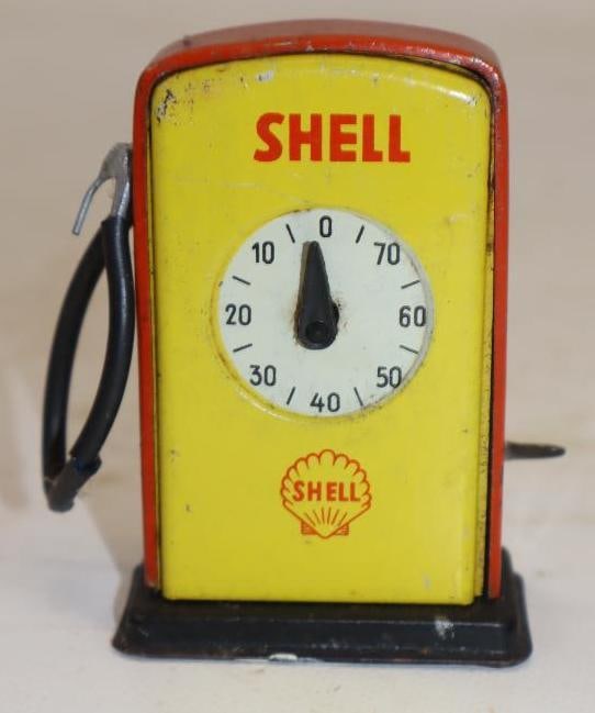 Shell Wind Up Tin Litho Gas Pump Toy - 2