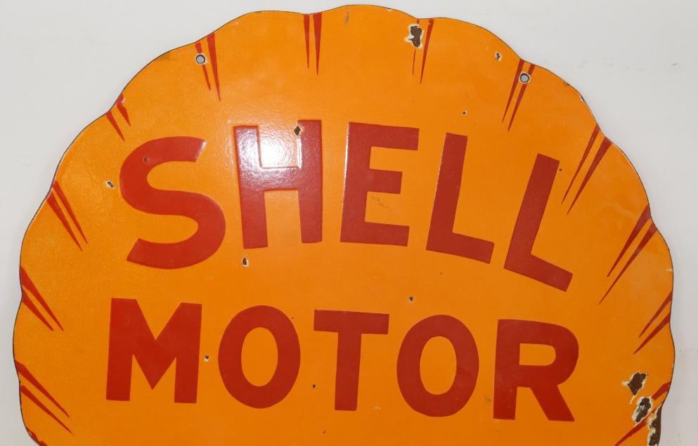 Clamshell Shaped DSP Shell Motoroil Reproduction Advertising Sign - 2