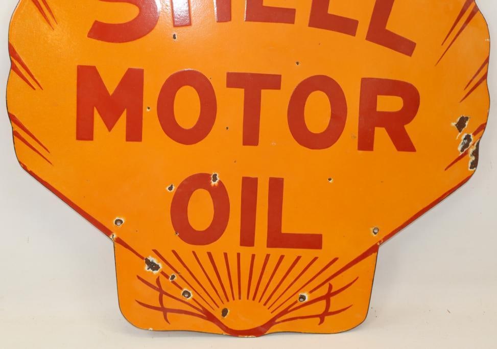 Clamshell Shaped DSP Shell Motoroil Reproduction Advertising Sign - 3