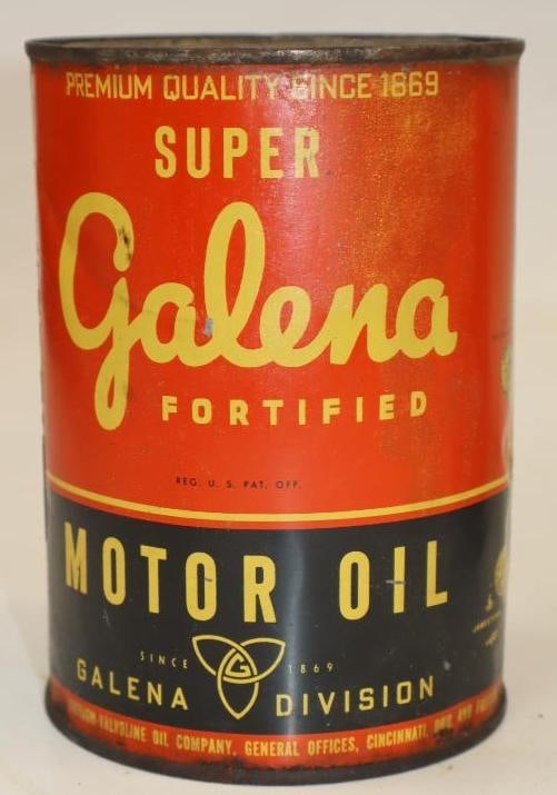Freedom-Valvoline Galena 1 Quart Metal Oil Can: 32 oz empty