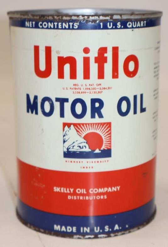 Skelly Oil Uniflow 1 Quart Metal Oil Can (1 of 4)