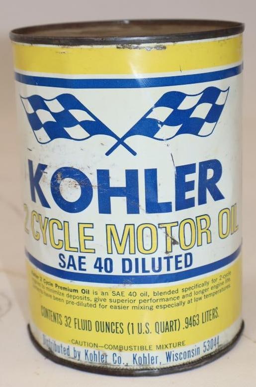 Kohler 2 Cycle 1 Quart Metal Oil Can: 32 oz empty
