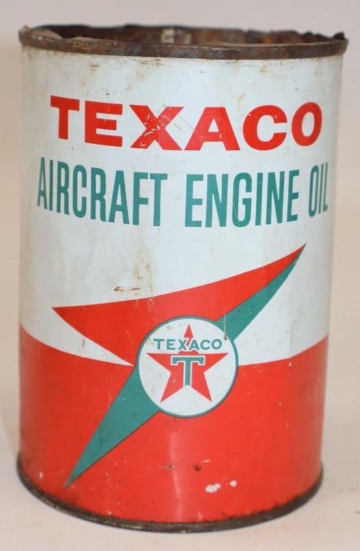 Texaco Aircraft 1 Quart Metal Oil Can (1 of 3)