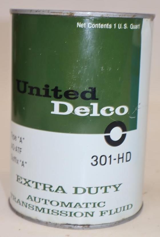 GM United Delco ATF 1 Quart Metal Oil Can: 32 oz empty