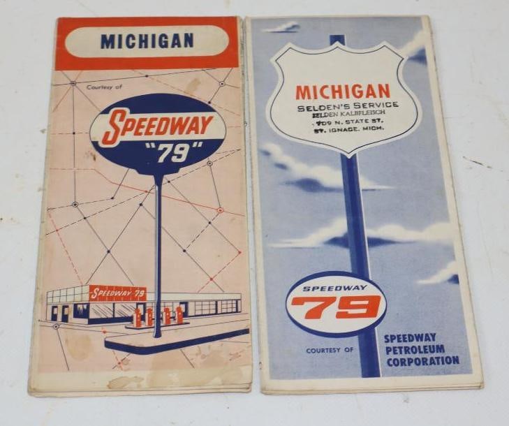 Group of 2 Speedway "79" Gas Station Advertising Road Maps (1 of 2)
