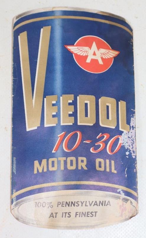 Veedol Oil Can Shaped Brochure Advertisement: 3.25" x 6"