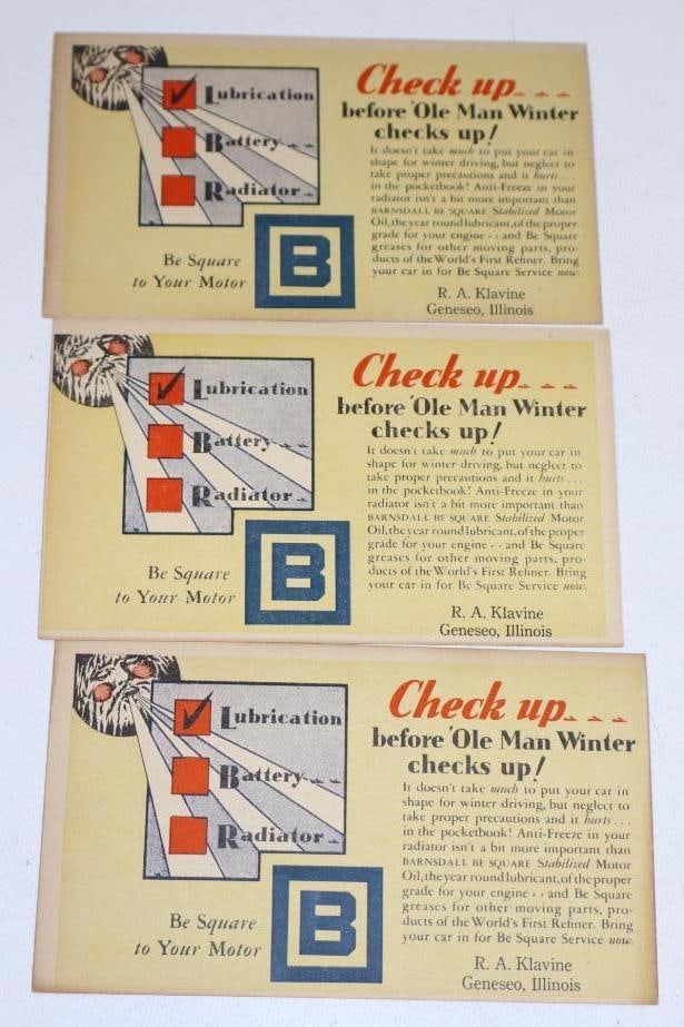 Group of 3 Barnsdall Be Square Reminder Postcards (1 of 2)
