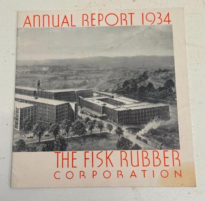 1934 Fisk Rubber Company Annual Report: 8.5" x 8.5"