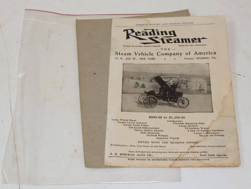 1902 Reading Steamer Automobile Advertisement: 6.25" x 9.5"
