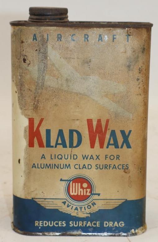 Whiz Aviation Klad Wax Quart Can: 32 oz has some contents