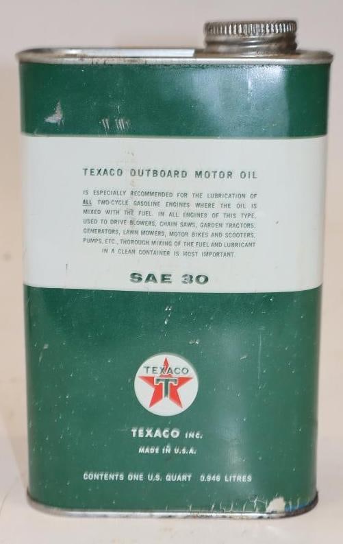 Texaco Outboard 1 Quart Oil Can - 2