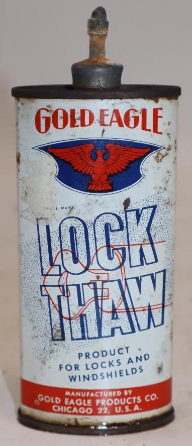 Gold Eagle Lock Thaw Oval Handy Oil Can: 4 oz empty
