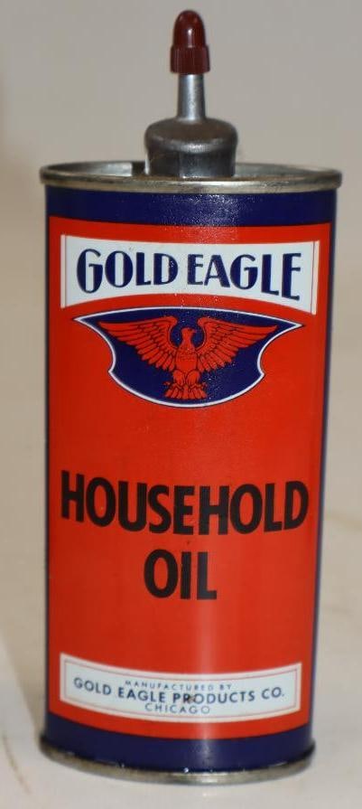 Gold Eagle Oval Household Handy Oiler Can (1 of 2)