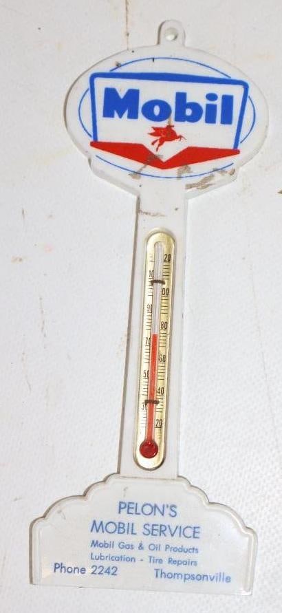Pelon's Mobile Service Station Advertising Thermometer: 2.5" x 6.75"