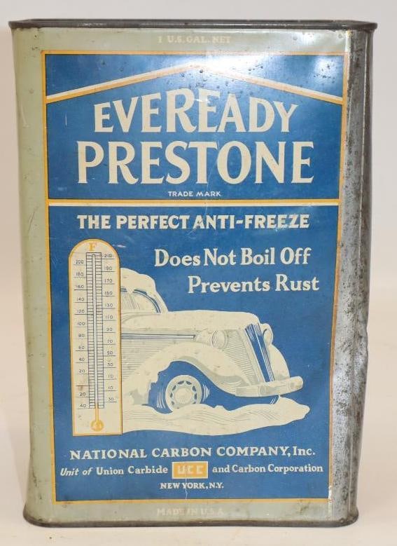 EverReady Prestone 1 Gallon Antifreeze Can with Car Graphics: 6.5" x 4" x 9.5"