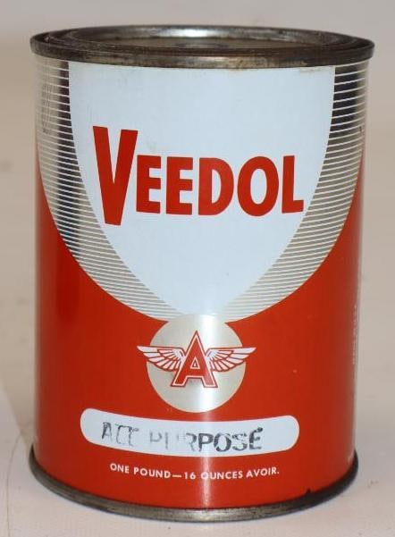 Veedol Flying A 1 lb Grease Can: 16 oz full