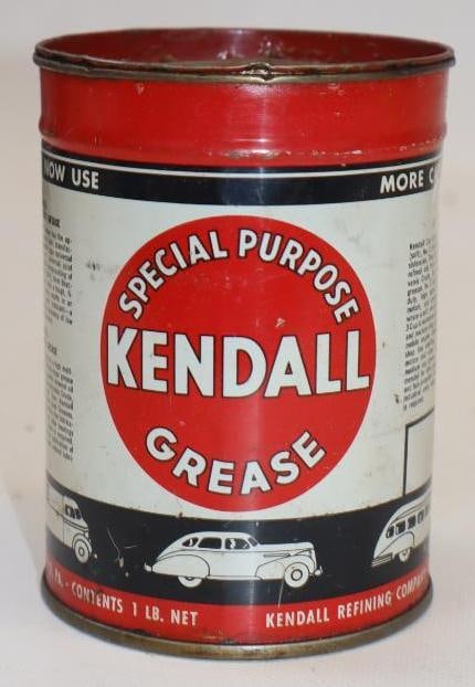 Special Purpose Kendall 1 lb Grease Can: 16 oz full