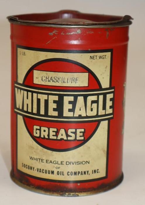 Socony Vacuum White Eagle 1 lb Grease Can (1 of 2)