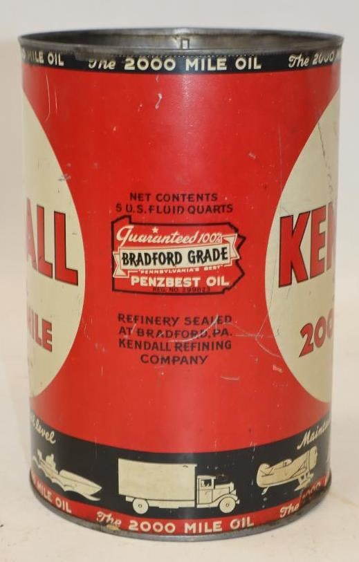 Kendall 2000 Mile 5 Quart Oil Can - 2