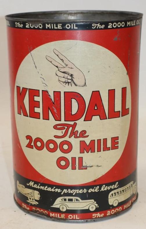 Kendall 2000 Mile 5 Quart Oil Can - 3