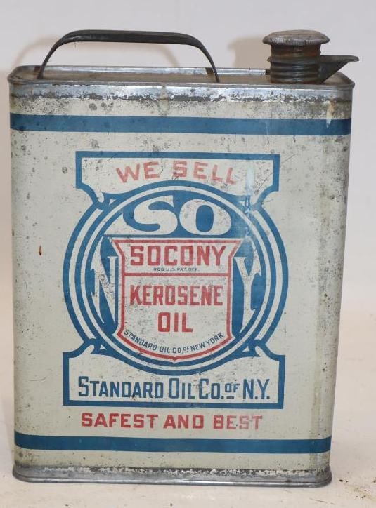 Socony Slim Kerosene Oil 1 Gallon Can: 3" x 8" x 11"