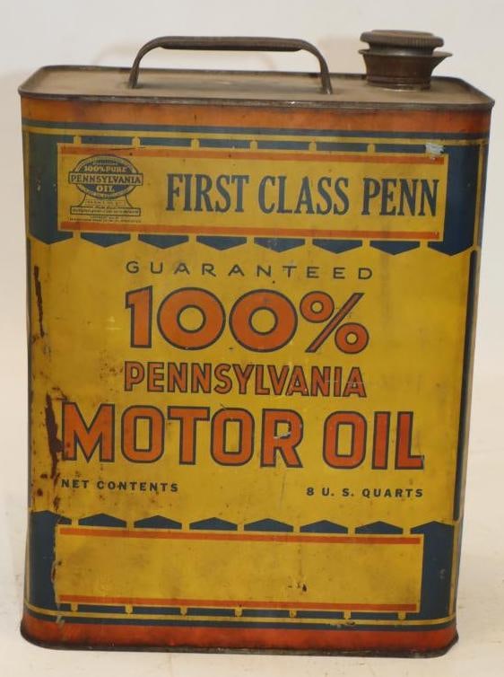 First Class Penn Early 2 Gallon Oil Can: 5.5" x 8.5" x 11.5"