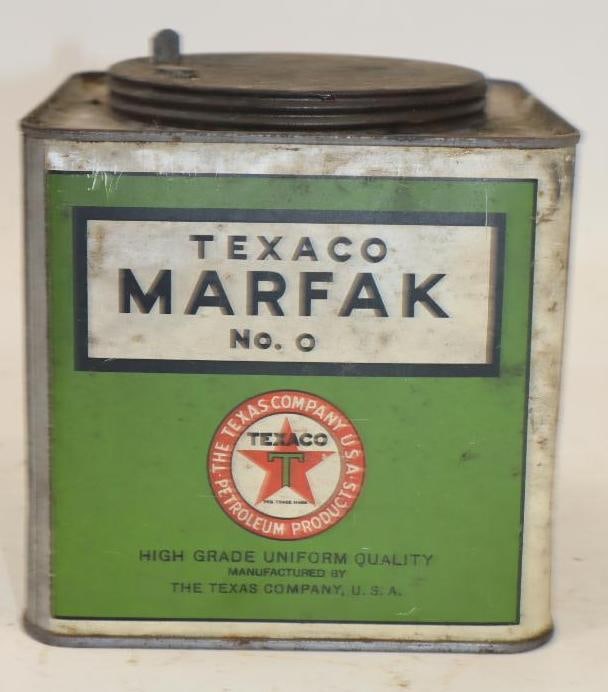 Texaco Marfak 5 lb Grease Can: 5.75" x 5.75" x 6"