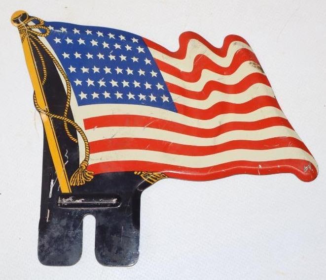 Group of 2 Silvertown Advertising License Plate Topper: Largest is 3" x 5.25"