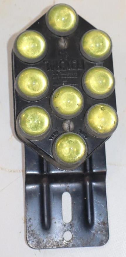 Federal 95 Reflective Uranium Glass Cat Eye License Plate Topper: 6" x 3" x 1"