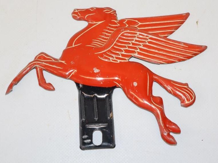 Mobil Pegasus Advertising License Plate Topper: 6.25" x 4.5"