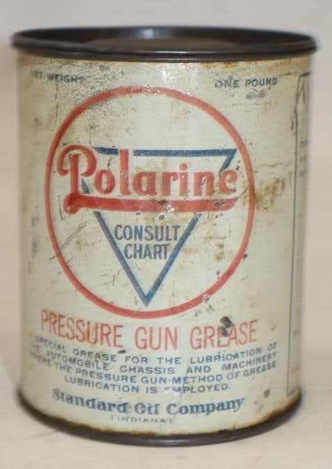 Standard Oil 1 lb Polarine Grease Can: 16 oz empty