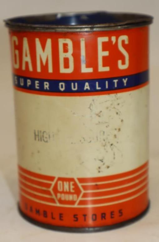 Gambles 1 lb Grease Can: 16 oz empty