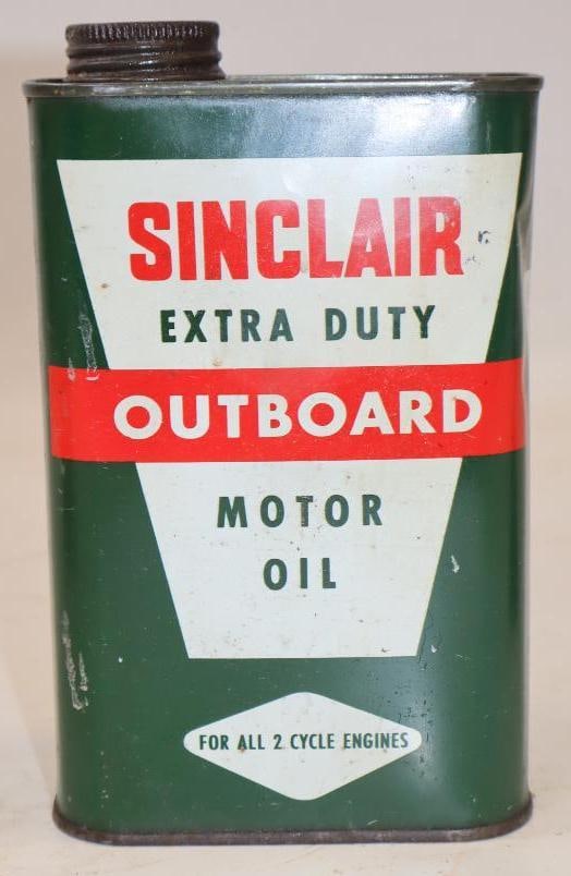Sinclair Extra Duty 1 Quart Metal Outboard Oil Can: 32 oz empty